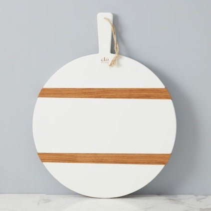 White Round Mod Charcuterie Board, Medium - BlueJay Avenue