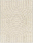 Willa Modern Contemporary White On Beige Rug - BlueJay Avenue