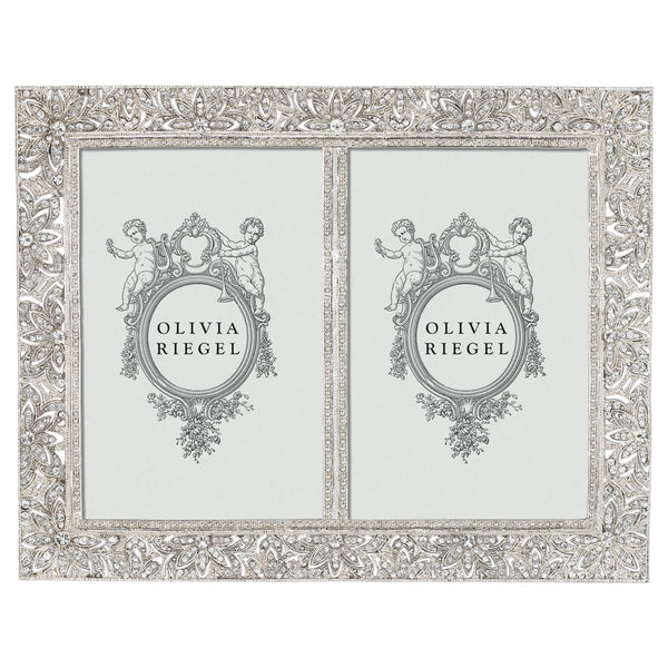 Windsor 4" x 6" Double Photo Frame, Silver - BlueJay Avenue