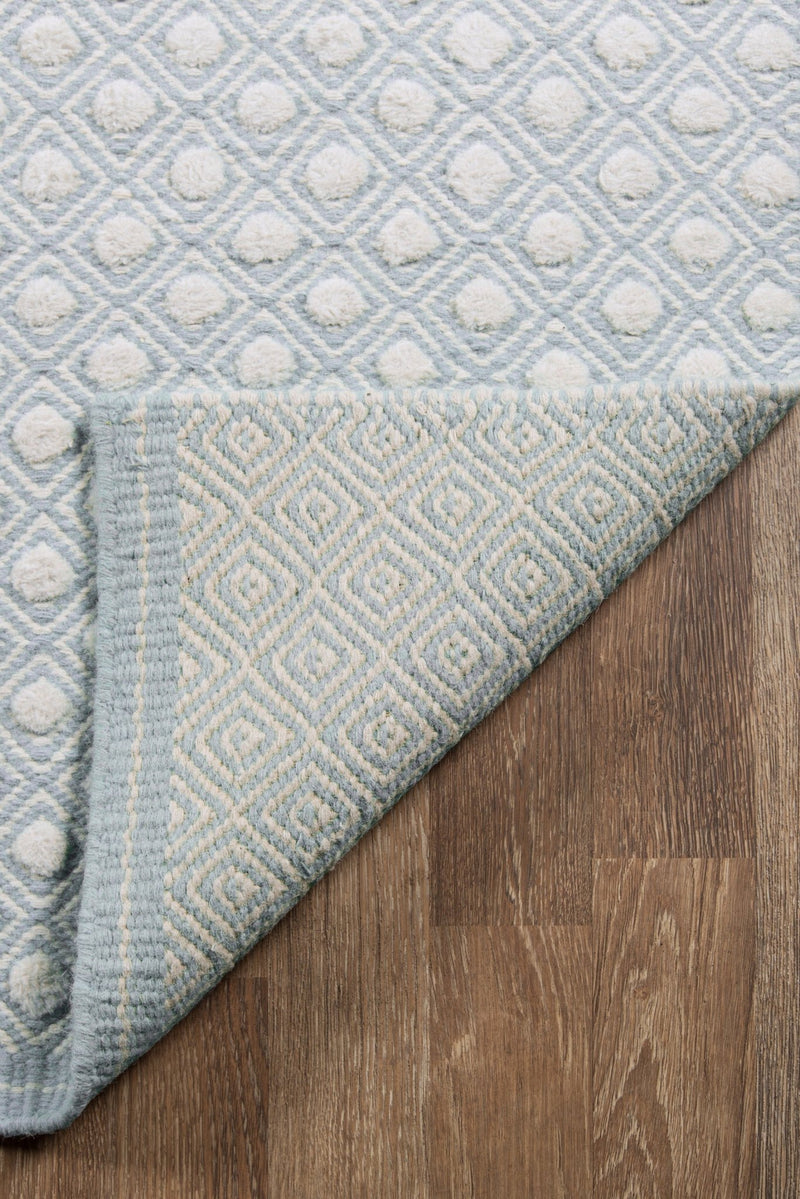 Windsor Hand Woven Wool Area Rug, Blue - BlueJay Avenue