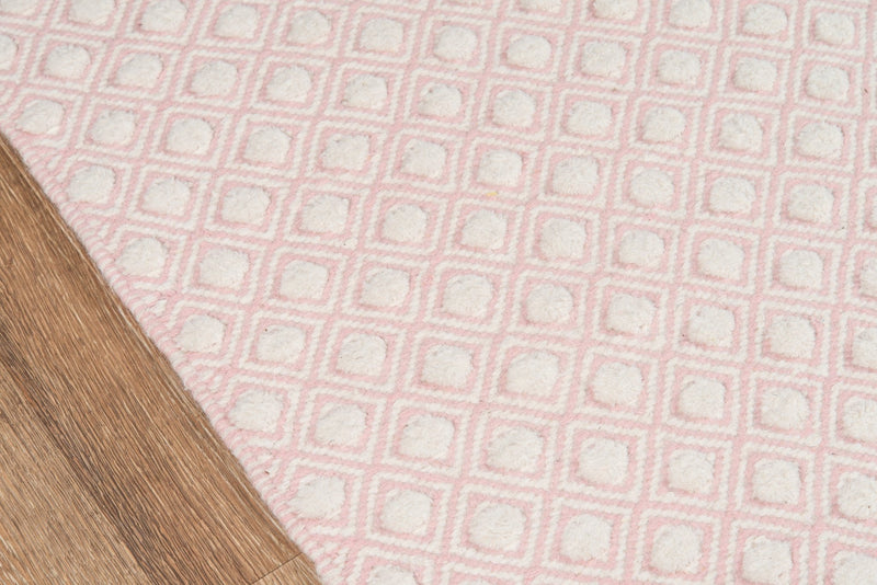 Windsor Hand Woven Wool Area Rug, Pink - BlueJay Avenue