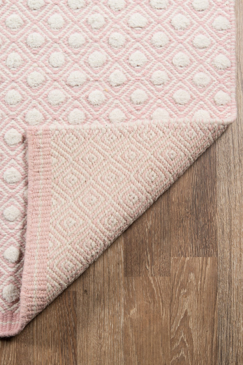 Windsor Hand Woven Wool Area Rug, Pink - BlueJay Avenue