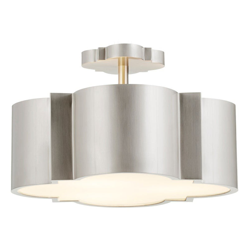 Wyatt Flush Mount, Nickel - BlueJay Avenue