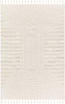 Yannis Contemporary Light Grey And Cream Area Rug - BlueJay Avenue