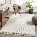 Yannis Contemporary Light Grey And Cream Area Rug - BlueJay Avenue